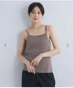 【green label relaxing】リープコットン　リブ　キャミソール