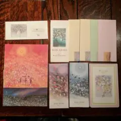 美品 荒木幸史「虹」肉筆画 直筆サイン・詩入り 2015年作 コスモス画家 美品 荒木幸史「コスモス」肉筆画 直筆サイン入り 2012年