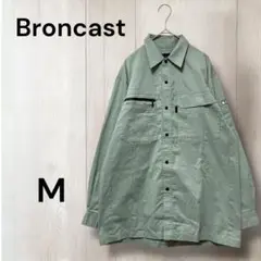 Broncast カバーオール　メンズ　シャツジャケット　羽織　モスグリーン　M