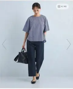 コバルト ストライプ フリーサイズ シャツ