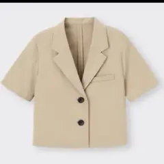 ハーフスリーブクロップドジャケット GU
