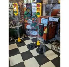 MADE IN THE U.S.A 信号機型 マネーバンク（イエロー） 貯金箱