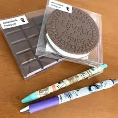 メモ帳 クッキー チョコレート型とシャーペンセット