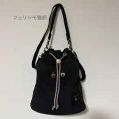 お値下★フェリシモ猫部　トート　ショルダー　バッグ　2way ブラック黒