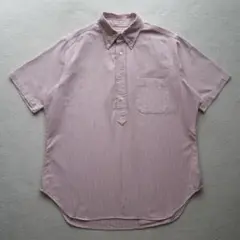 INDIVIDUALIZED SHIRT プルオーバー ストライプ 半袖シャツ