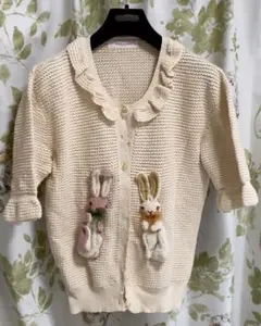 お値下げ　KANEKO ISAO カネコイサオ　花のモチーフ 半袖カーディガン 2025年最新】カネコイサオ 半袖の人気アイテム - メルカリ