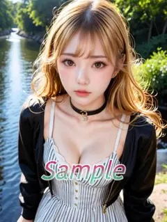 1点物 可愛い A4 AI 美女 ポスター 金髪 ギャル グラビア 巨乳 G53