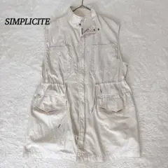 SIMPLICITE/シンプリシテェ ジレ F フルジップ ドロスト 羽織り