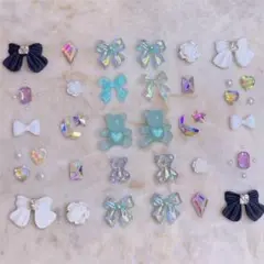 【2】ネイルパーツセット 水色系