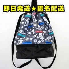 【新品】にゃんこ大戦争　ボンサック　プールバッグ　ビーチバッグ　総柄　②