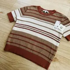 タグ付き　UNIQLO コットンポップコーンクルーセーター　半袖Tシャツ