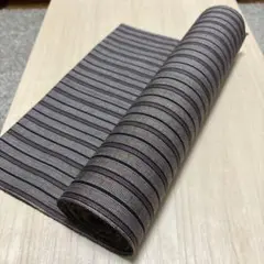 美品 反物 茶系 縞 ブラウン ストライプ