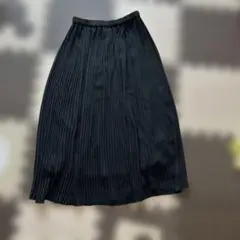 ブラック プリーツスカート ウエスト63-86cm