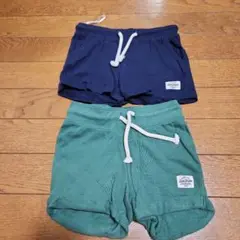 H&M ネイビー・グリーン ショートパンツ 92