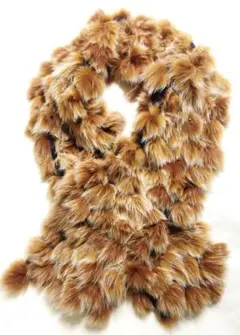 稀少 FENDI フェンディ レッドフォックスファー&カシミヤ 超大判ストール