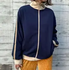 ミヴィアロカ　vintageライクライン ハイネックトラックジャケット