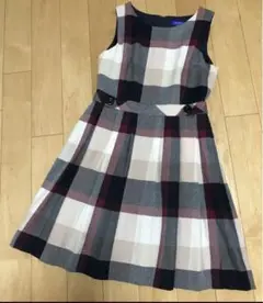 ブルーレーベルクレストブリッジ ブロックチェックジャンパースカート ワンピース
