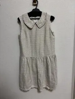 L'est Rose ノースリーブワンピース ひざ丈　ベージュ美品