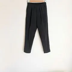 無印良品　ウエストゴム　軽くで涼しい テーパード パンツ　ネイビー S 透け感