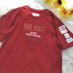 Baby PINK HOUSE ピンクハウス ロゴTシャツ 赤 XL 半袖