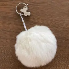 kanana ホワイトファー キーホルダー