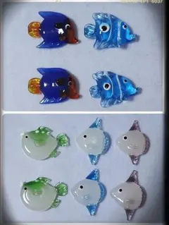 ガラス細工　ミニチュア　熱帯魚