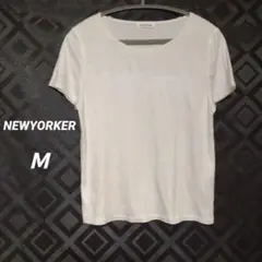 NEWYORKER ホワイト 半袖Tシャツ　レース　春夏
