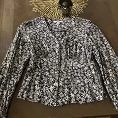 UNIQLO 花柄 長袖シャツ M美品