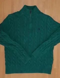 ポロラルフローレン ケーブルニット ハーフジップセーター ポロベア