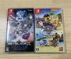 Switchソフト「パウパトロールワールド」「ベイブレードX」2本セット