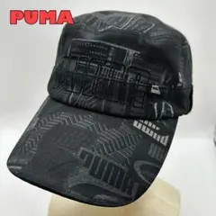 【PUMA】ワークキャップ　ゴルフ　スポーツ　帽子　総柄　ユニセックス　刺繍