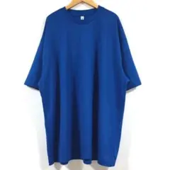 新品 スーパー ビッグ ドライTシャツ 半袖 無地 メンズ ブルー 4L