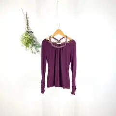 T0532 オッズオンコンプレックス　インナー　美品　M 綺麗め　花　刺繍