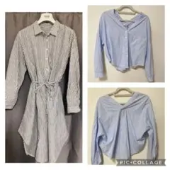 ストライプワンピース　トップスセット