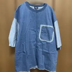 PURPLE & YELLOW デニムTシャツ Mサイズ