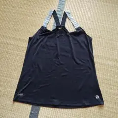 ブラック クロスストラップ タンクトップ