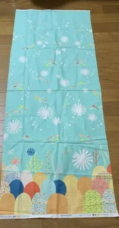 海の中のさかな柄　プリント　ブルー　生地　105cm×40cm