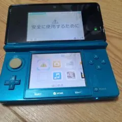 ニンテンドー3DSアクアブルー本体美品タッチペン有り