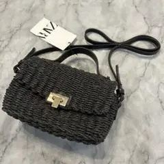 【新品未使用タグ付き】ZARA かごバック ショルダーバック ミニ 2way