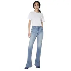 新品未使用SIDE SLIT SLIM FLARE 24 moussy マウジー