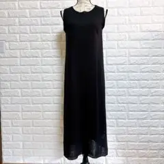 a.v.v ブラック ノースリーブ ロングワンピース Mサイズ