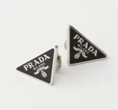 PRADA トライアングルロゴピアス