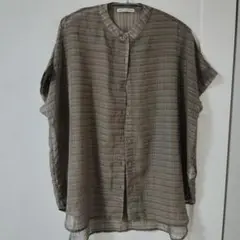 continuer de NICE CLAUP シアーシャツ 半袖 チェック
