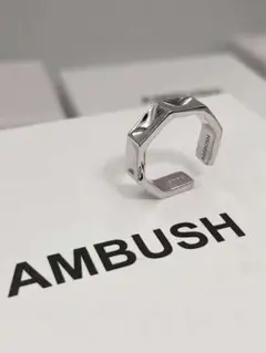 AMBUSH シルバー 八角形オープンリング