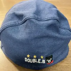 水泳帽　ミキハウスDOUBLE B ネイビースイムキャップ48-56cm