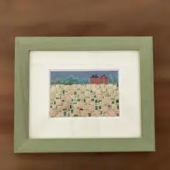 木製額入り刺繍　壁掛け