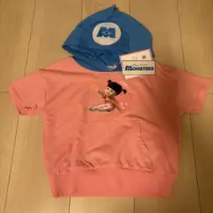 【新品未使用】モンスターズインク なりきり フード付き半袖tシャツ 90