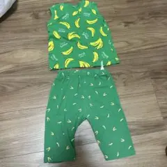 バナナ柄タンクトップとパンツセット