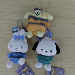 サンリオ、キャラクターズ、マスコットぬいぐるみ、3組