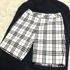 良品✨バーバリーゴルフ ノバチェック ハーフパンツ 貝殻ボタン